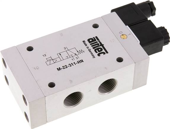3/2-Wege Magnetventil, G 1/2", Federrückstellung  (NC), 230 V AC