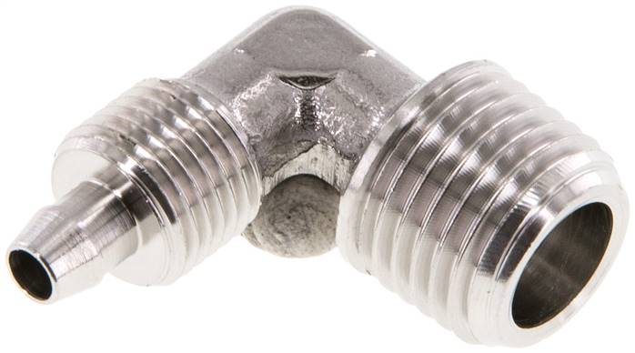 Winkel-Gewindestück R 1/4"-6x4mm, 1.4404 ohne Mutter