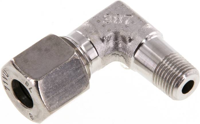 Winkel-Schneidringverschraub. R 1/8"-8 L (M14x1,5), 1.4571