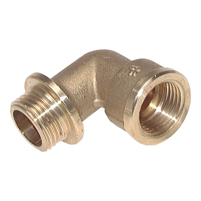 90°-Einschraubwinkel G 1/2"(IG)-G 1/2"(AG), Messing