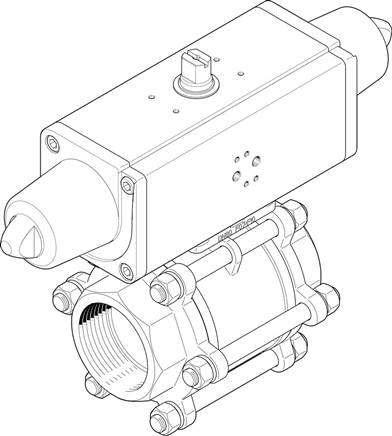 FESTO VZBA-4"-GG-63-T-22-F10-V4V4T-PS240-R-90-4-C (1758079) Kugelhahn-Antriebseinheit