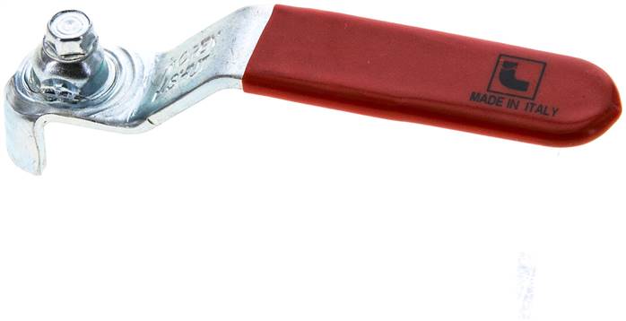Kombigriff-rot, Größe 1, Flachstahl (Stahl verzinkt mit Kunststoffüberzug)