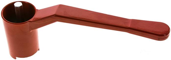 Kombigriff-rot, Größe 7, Lang (Aluminium lackiert)