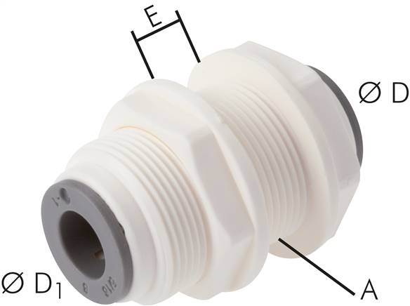 Schott-Steckanschluss 1/2" (12,7 mm)-1/2" (12,7 mm), IQS-LE (EPDM-Dichtung)