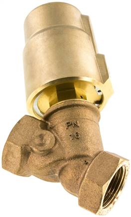 Schrägsitzventil Messing, G 1", geschlossen, Standard