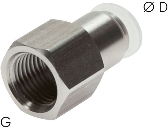 Steckanschluss m. Innengew. G 1/2"-10mm, IQS-PP