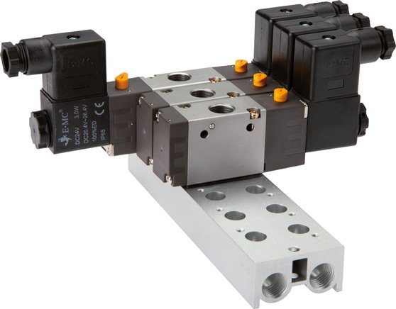Mehrfachanschlussplatte (8-fach) für 3/2-Wege Ventile zu V 31-8