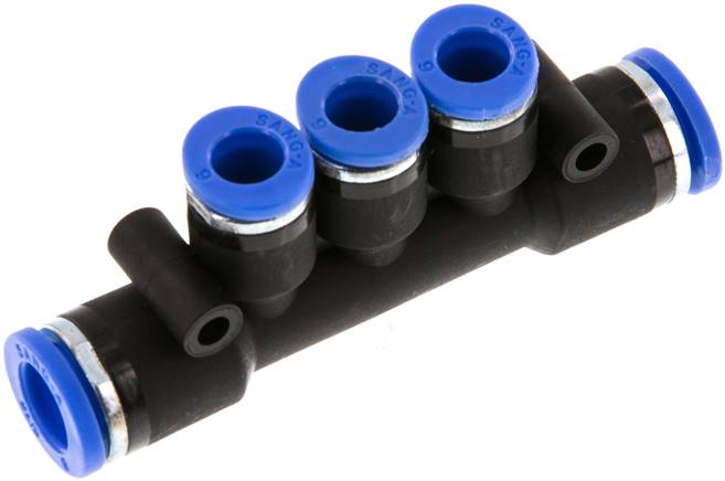 Steckanschluss-Mehrfachvert. 8mm-6mm, IQS-Standard3 Abgänge