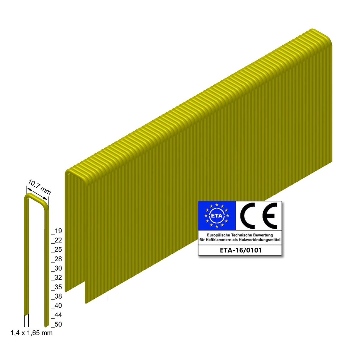 Prebena Heftklammern L50CSVHA-ETA stark verzinkt geharzt