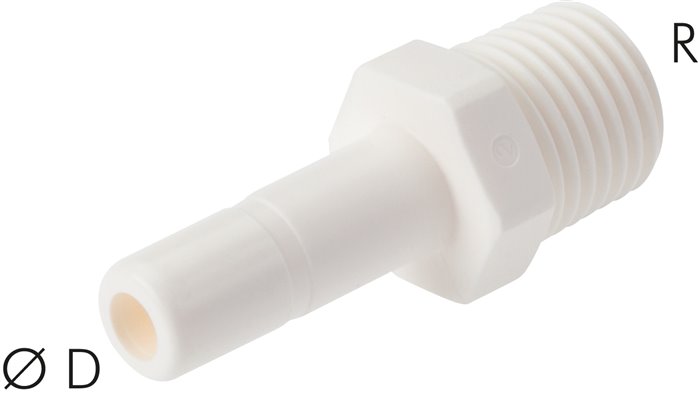 Einschraubtülle NPT 1/8"-5/16" (7,94 mm) Stecknippel, IQS-LE (EPDM-Dichtung)
