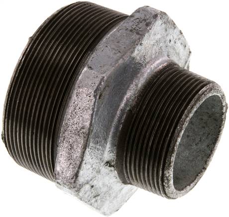 Doppelnippel R 3"-R 2", Temperguss verzinkt