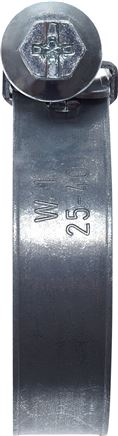 12mm Schlauchschelle 20 - 32mm, Stahl verzinkt (W1) (NORMA) mit Flügelgriff