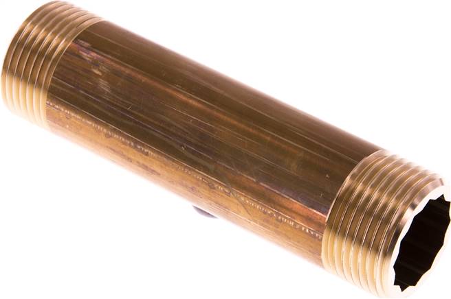 Rohrdoppelnippel G 1"-120mm, Messing