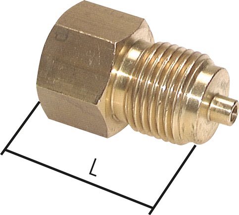 Manom.-Reduzierung NPT 1/4"(AG)-G 1/4"(IG). Messing, 30mm