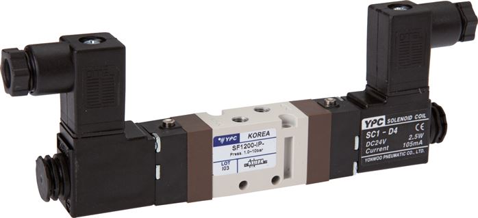 5/2-Wege Magnetventil, M 5, Impulsventil, 12 V=