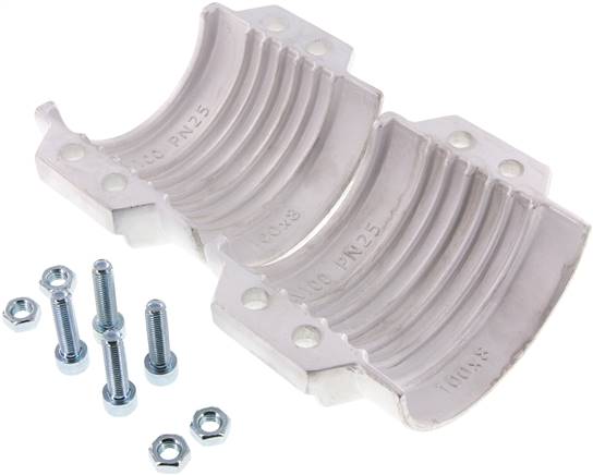 Klemmschalen 114 - 119mm, Aluminium, EN14420-3 (DIN2817)