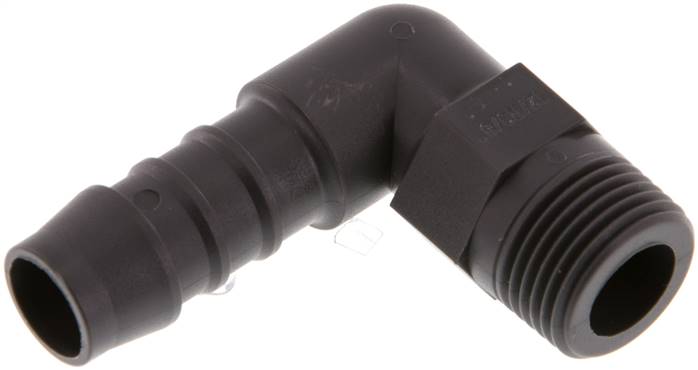 Winkel-Gewindetülle R 3/8"-12mm, PA 6