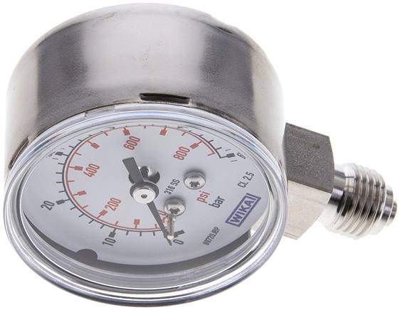 ES-Manometer senkrecht, 50mm, 0 - 60 bar, G 1/4"