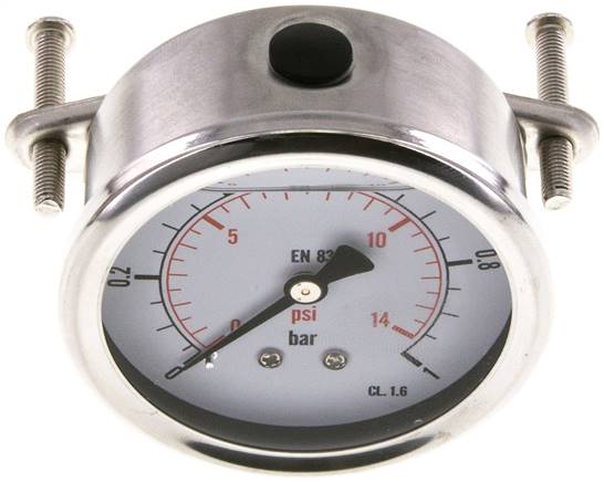 Glycerin-Einbaumanometer, 3kt-Frontring, 63mm, 0 - 1 bar -Eco-Line