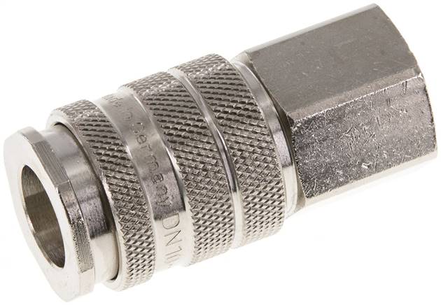 Schnellkupplung (NW10) G 1/2"(IG), Messing vernickelt