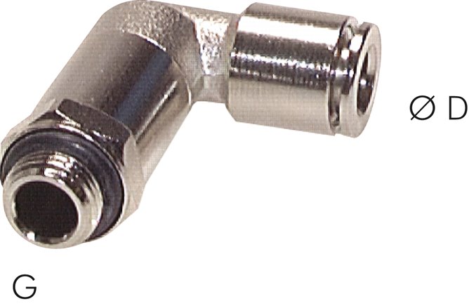 Winkel-Steckanschluss, lang G 1/8"-8mm, Baureihe CV