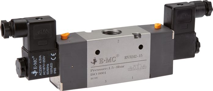 3/2-Wege Magnetventil, G 1/2", Impulsventil, 12 V=
