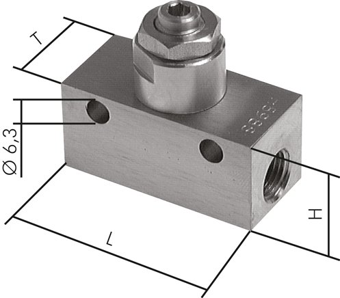 Drosselventil, G 1/4", Edelstahl