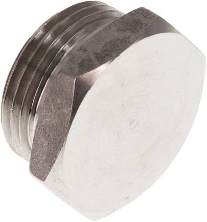 Verschlussstopfen Außenskt. G 3/4", V4A, flach