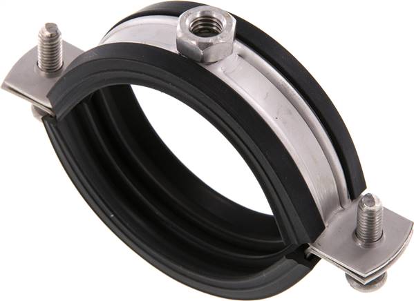 Rohrschelle, 57 - 64mm, 1.4404, mit Einlage, RS 64 G ESM8