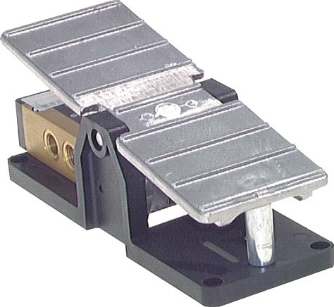 5/3-Wege (Mittelstellung geschlossen)-Fußventil, G 1/4", Federrückstellung