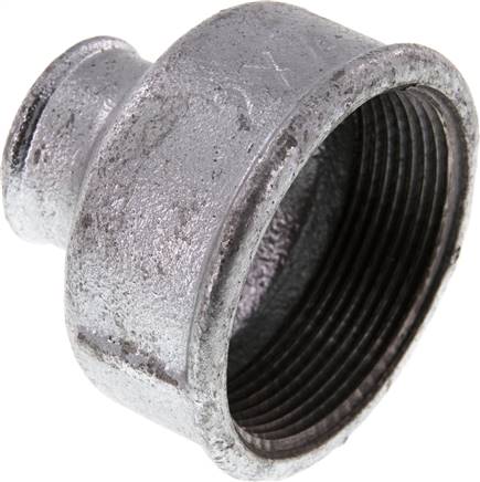 Rundmuffe Rp 2"-Rp 3/4", Temperguss verzinkt