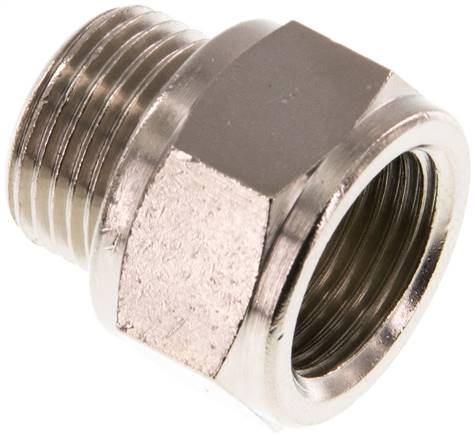 Gewindeverlängerung G 3/8"-14mm, Messing vernickelt