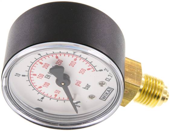 Manometer senkrecht (KU/Ms), 50mm, 0 bis 25 bar, G 1/4"