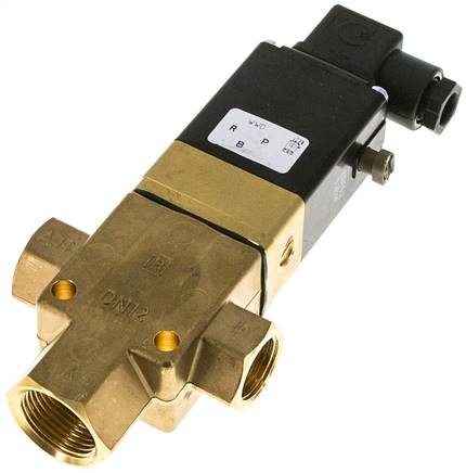 3/2-Wege Magnetventil G 1/2" (Abluft G 3/4") stromlos geschlossen (NC) 24V=