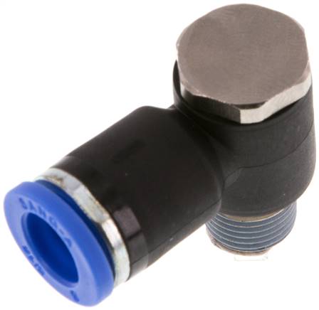 Winkel-Steckanschluss R 1/8"-8mm, IQS-Standard, während der Montage positionierbar