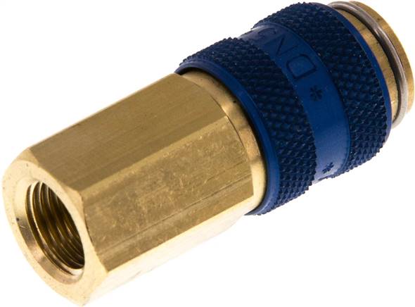 Schnellkupplung (NW5) G 1/8"(IG), Messing, blau