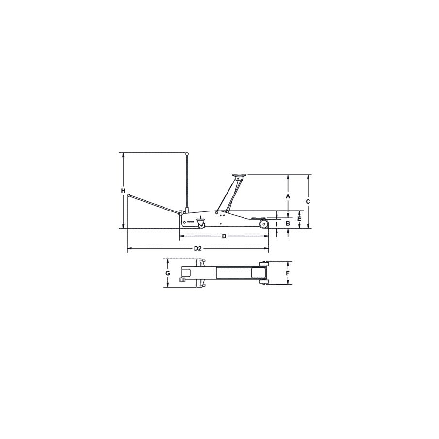 Chicago Pneumatic Niedriger Wagenheber CP80015
