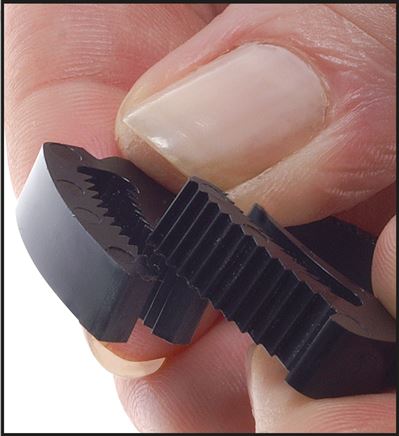 Schnapp-Schlauchschelle, Nylon, 49 - 54mm