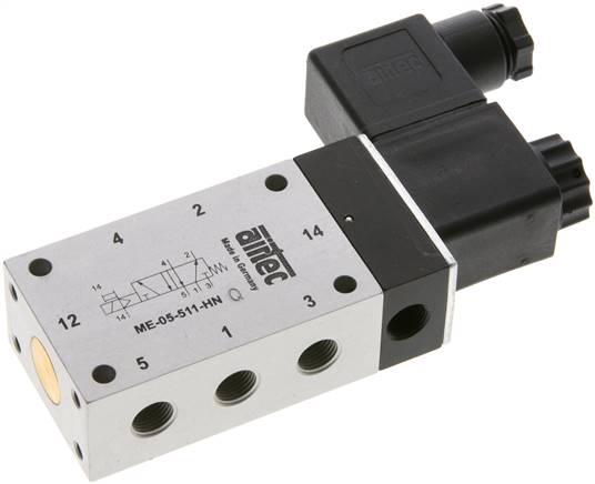 5/2-Wege Magnetventil mit Fremdluftanschluss, G 1/8" 12V=