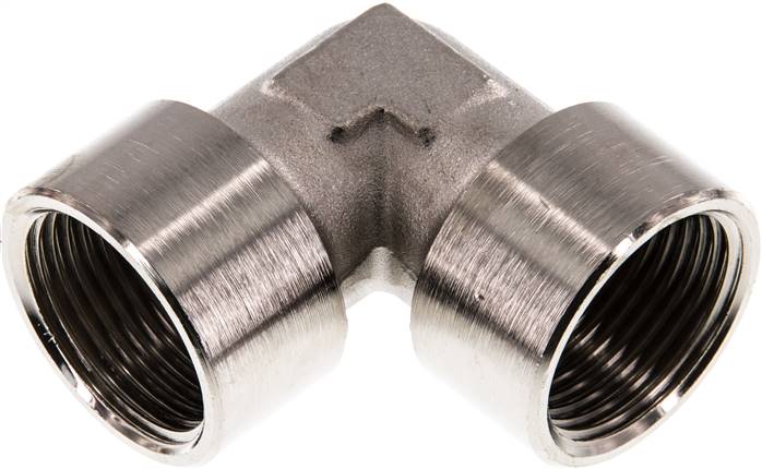 90°-Winkel G 1" (IG), Messing vernickelt