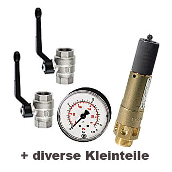 DF-Armaturensatz für Druckluftbehälter stehend, 270 Liter, 11 bar