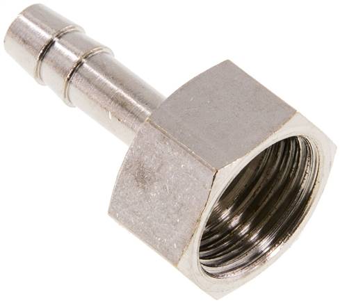 Aufschraub-Schlauchtülle G 3/8"-6 (1/4")mm, Messing vernickelt
