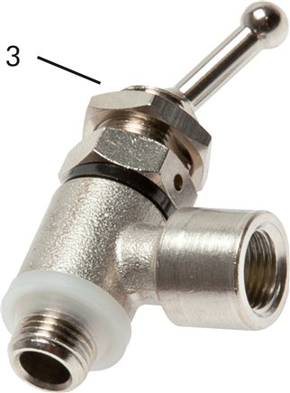 Kipphebelventil 2/2-Wege, G 1/8" (IG)-G 1/8" (AG)