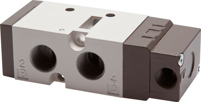 5/2-Wege Pneumatikventil, G 1/4" (Pilot u. Abluft G 1/8"), Federrückstellung