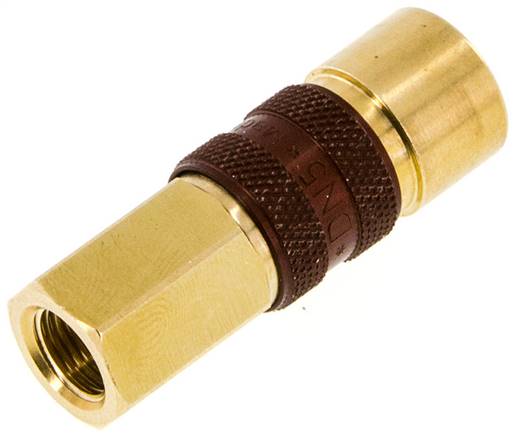 Schnellkupplung (NW5) G 1/8"(IG), braun, Dreieck 9,5 mm