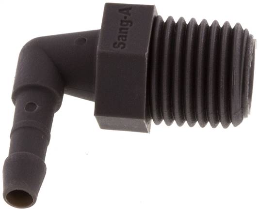 Winkel-Gewindetülle R 1/4"-4mm, PA 6