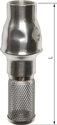 Fußventil (leicht) G 2", Edelstahl