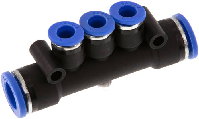 Steckanschluss-Mehrfachvert. 10mm-6mm, IQS-Standard3 Abgänge