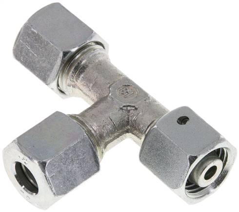 Einstellb. L-Schneidringverschraubung 8 L (M14x1,5), Stahl verzinkt, mit Dichtkegel und O-Ring