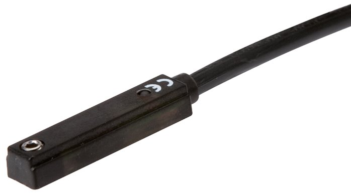 T-Nut (5mm) Zylinderschalter, vollelektronischer Sensor (verpolungssicher), gelb, ZSA 33
